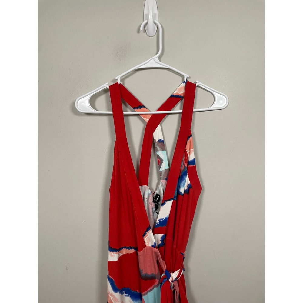 Revolve Karina Grimaldi Lena Knit Maxi Wrap Dress In Coral Moon Size Large - Picture 3 of 8